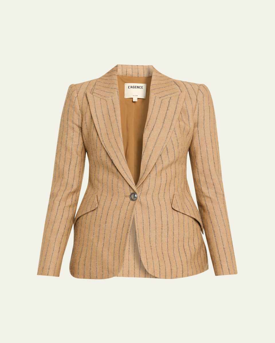 Chamberlain Pinstriped Single-Breasted Blazer